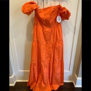 NWT Staud Elio midi dress.